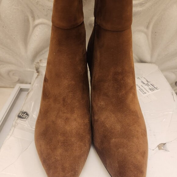 Calvin Klein Brown Suede Leather "Gentell" Booties. NIB. Size 10 - Picture 7 of 12